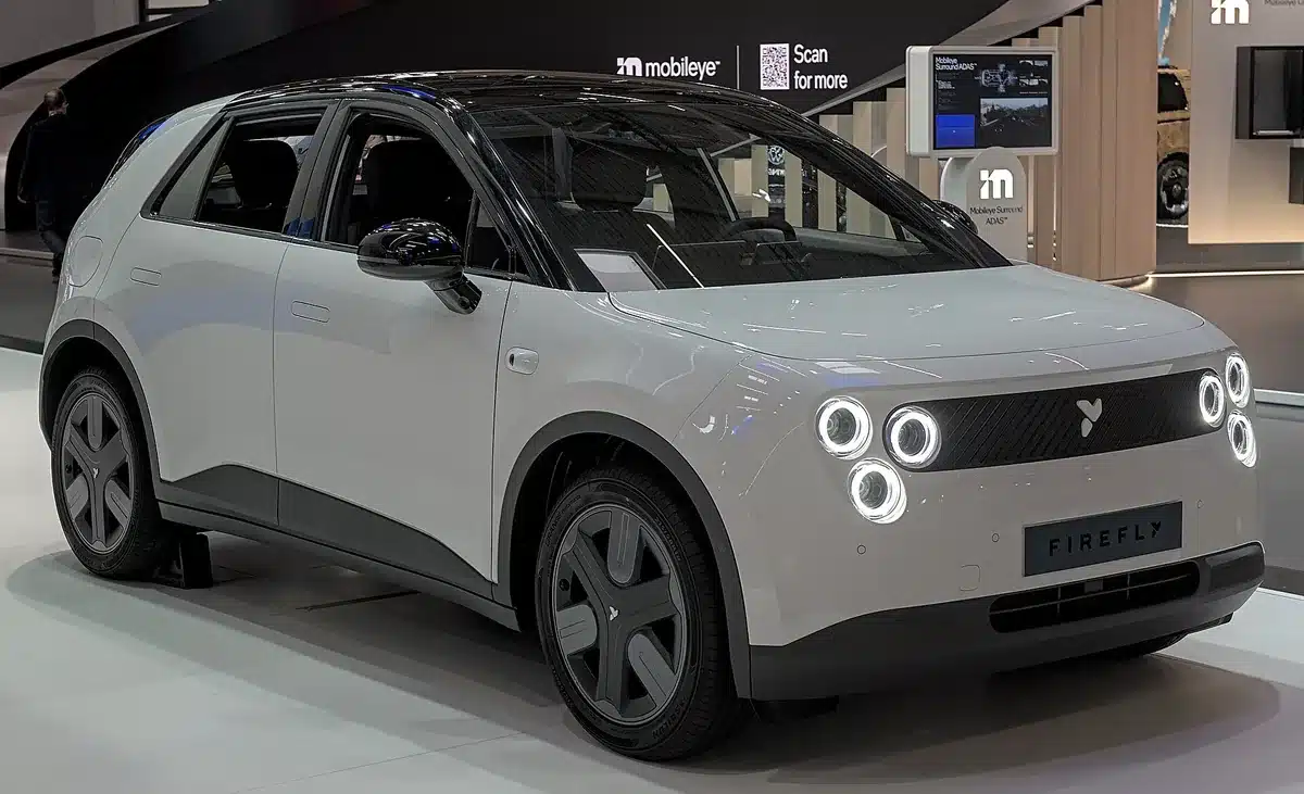 Nio Firefly มุมด้านข้างในงานแสดงรถยนต์ IAA 2025